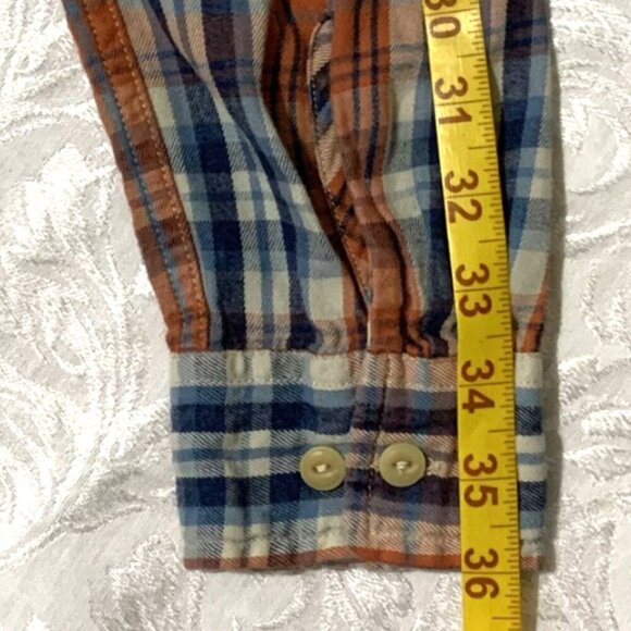 Vtg Distressed Denim & Supply Ralph Lauren Flannel Shirt Mens M Red Plaid - Picture 12 of 12